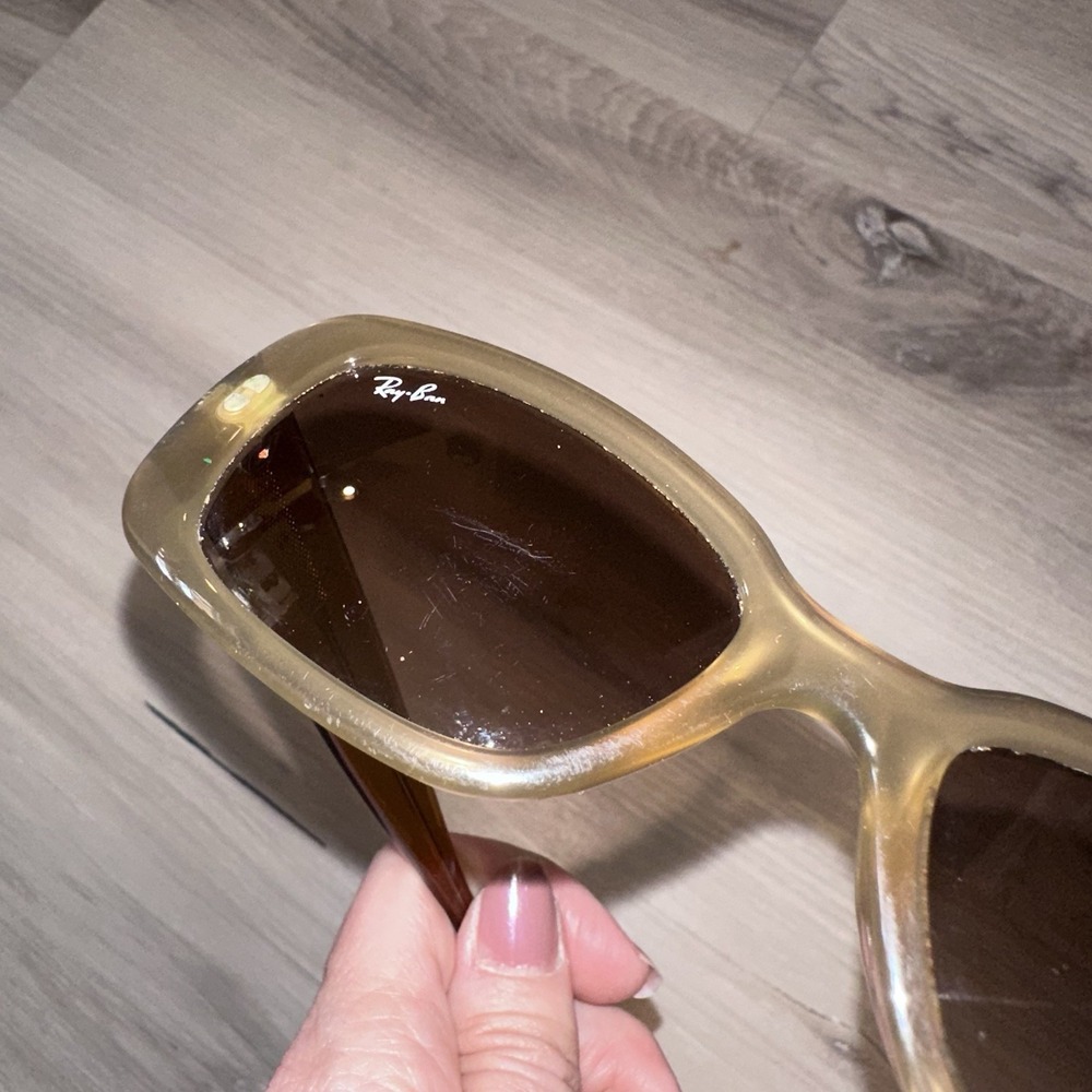 RAY-BAN RB4122 719/13 3N Sunglasses Frame Made In Italy Womens Brown Acrylic - Picture 2 of 12